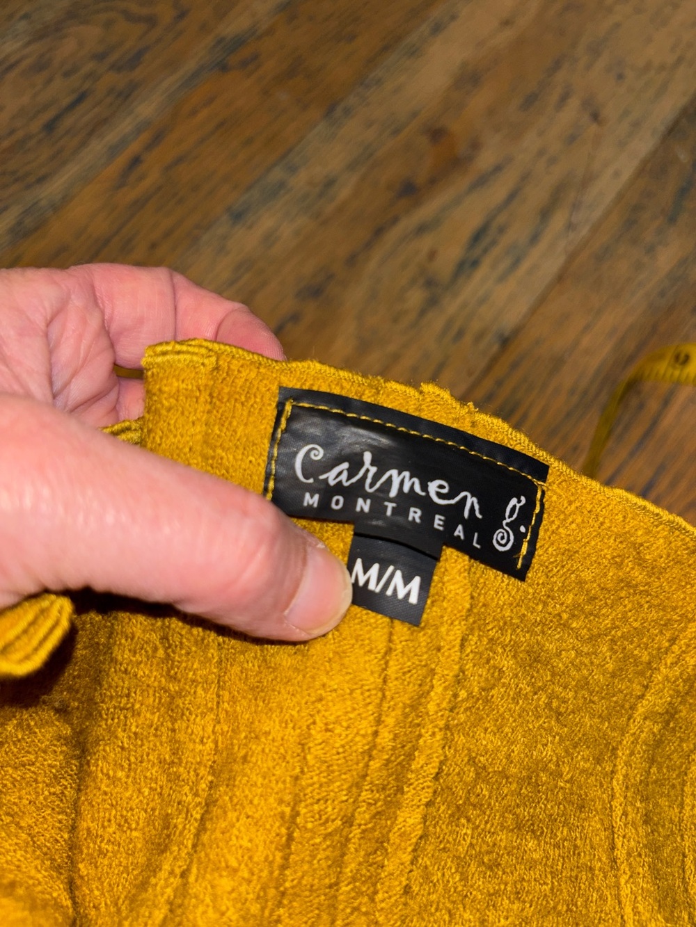 Carmen G Montréal Asymmetrical Wool Blend Skirt – Mustard – Size M/M – Made in - Picture 2 of 9